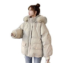 Load image into Gallery viewer, Down Cotton Jacket Female Bread Clothes Loose Hooded Coat 2021 New Winter Korean Version Thickened Students Short Warm Parka