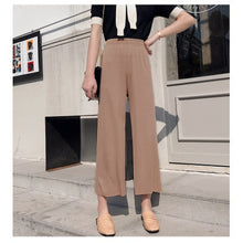 Load image into Gallery viewer, Draping Chiffon Wide Leg Pants Women&#39;s Summer Straight Tube High Harajuku Pantalon Femme Plus Size Trousers Women Streetwear