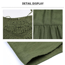 Load image into Gallery viewer, Dress For Woman Summer Maxi Dress Fashion Lace Hollow Sleeveless Halter Neck Midi Dress Casual Loose Beach Sundress Robe Femme