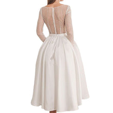Load image into Gallery viewer, Dress White Sexy Embroidered Long-sleeved Big Swing Dress European American Banquet Evening Dress Long Skirt Autumn Spring New