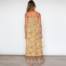Load image into Gallery viewer, Dress Woman 2021 Summer New Retro Temperament Floral Dress Ladies Big Size Sexy Slim Bohemian Halter Belt Long Dress