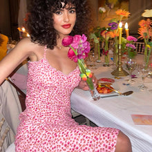 Load image into Gallery viewer, Dresses For Women 2022 Summer Skinny Sexy Pink Print Halter Casual Evening Party Prom Maxi Dress Vestidos Beach Streetwear