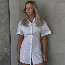 Load image into Gallery viewer, Dresses For Women 2022 Summer Skinny Sexy Single-Breasted Lapels Casual Club Party Shirt Mini Dress Vestidos Streetwear Clothes
