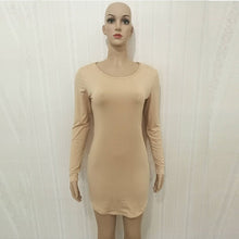 Load image into Gallery viewer, Dresses Women Basic Sexy O-Neck Long Sleeves Mini Dress Female Party Robe Female Clothing Elegant Streetwear for Woman Fashion