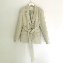 Load image into Gallery viewer, Elegant Belt Slim Waist Notched Collar Blazer Women Loose Office Ladies Korean Chic Suit Coat Women All Match Casual Jacket