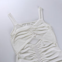 Load image into Gallery viewer, Elegant Bodycon Sexy Dress Women White Y2K Summer Hollow Out Sleeveless Spaghetti Strap Party Bandage Midi Dresses 2021
