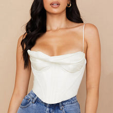 Load image into Gallery viewer, Elegant Chic Stain Low Cut Y2k Corset Top Sexy Sleeveless Backless Gathered Cropped Tops Camis Club Party Clothes 2022 New