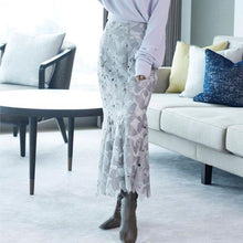 Load image into Gallery viewer, Elegant Embroidery Hollow Out Lace Skirt Elegant High Waist Bodycon Skirts Women 2022 Autumn Winter New Japan Style Faldas Mujer