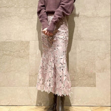 Load image into Gallery viewer, Elegant Embroidery Hollow Out Lace Skirt Elegant High Waist Bodycon Skirts Women 2022 Autumn Winter New Japan Style Faldas Mujer