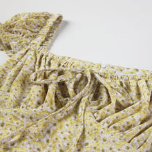 Load image into Gallery viewer, Elegant Fashion Sweet Floral Print Chic Dress Women Ruffle Puff Sleeve Sexy Square Collar Summer High Waist Mini Dresses Robe