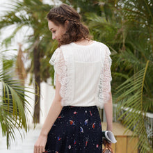 Load image into Gallery viewer, Elegant Female Summer Top Lace T Tee Shirt Femme Shirts Feminina For Women Tops Friends Tees Tshirt Korean Style Clothes Vogue