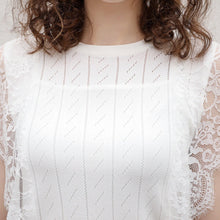 Load image into Gallery viewer, Elegant Female Summer Top Lace T Tee Shirt Femme Shirts Feminina For Women Tops Friends Tees Tshirt Korean Style Clothes Vogue