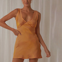 Load image into Gallery viewer, Elegant Sexy V Neck Bodycon White Stain Dress Women Bandage Party Brithday Casual Short Mini Dresses 2021 Summer Beach Sundress