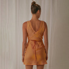 Load image into Gallery viewer, Elegant Sexy V Neck Bodycon White Stain Dress Women Bandage Party Brithday Casual Short Mini Dresses 2021 Summer Beach Sundress