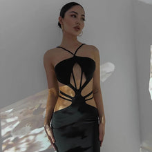 Load image into Gallery viewer, Elegant Sleeveless Sexy Halter Tie Cut-Out Maxi Dress Party Club Backless Fashion Summer Dresses Bodycon Outfits Vacation