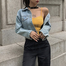 Load image into Gallery viewer, Elegant Splicing Printing Crop Tops 2021 Women Summer Fashion Camisole Beach Harajuku Top Tees Shirt Clothes Vintage T-Shirt