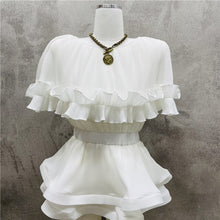 Load image into Gallery viewer, Elegant Women Ruffle Top Chiffon Shirt Blouses Tops Work Female 2020 Layer Casual Chic Loose Tops Office OL Blouses Black