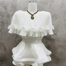 Load image into Gallery viewer, Elegant Women Ruffle Top Chiffon Shirt Blouses Tops Work Female 2020 Layer Casual Chic Loose Tops Office OL Blouses Black