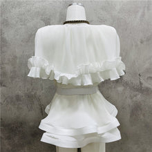 Load image into Gallery viewer, Elegant Women Ruffle Top Chiffon Shirt Blouses Tops Work Female 2020 Layer Casual Chic Loose Tops Office OL Blouses Black