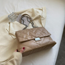 Load image into Gallery viewer, Embroidery Thread Big PU Leather Crossbody Bags for Women 2022 Hit Trend Branded Trending Chain Side Bag Shoulder Handbags