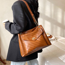 Load image into Gallery viewer, Embroidery Thread Big PU Leather Crossbody Bags for Women 2022 Hit Trend Luxury Brand Fashion Chain Side Bag Shoulder Handbags