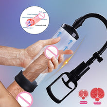 Load image into Gallery viewer, Enlarge penis pump penis enlargement vacuum pump penis trainer cock dick pro extender male massager pump sex toys for men penis