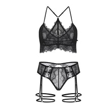 Load image into Gallery viewer, Erotic Lingerie Female Sensual Lace See-through Garter Belt Uniform Sexy Cosplay Lingerie Set Stripper Outfit Lingerie Erotic