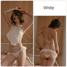 Load image into Gallery viewer, Erotic Lingerie Satin Lace See-Through Pantyhose Open-Ended Seduction Passionate Uniform Babydoll Lingerie Lenceria Erotica Sexi