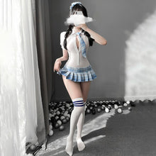 Load image into Gallery viewer, Erotic Lingerie Sexy Charming School Girl One-piece Body Suit Uniform with Mini Skirt Temptation Student Cosplay Costumes Lolita