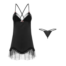 Load image into Gallery viewer, Erotic Lingerie Sexy Deep V Mesh See-through Backless Seduction Halter Dress Sexy Dress Erotic Slutty Dresses for Sex Pijamas