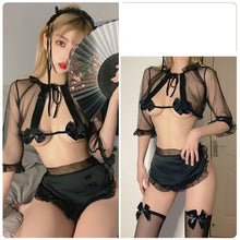 Load image into Gallery viewer, Erotic Lingerie Sexy Mesh See-through Maid&#39;s Uniform Seduction Slut Set Sex Costume Cosplay Costume Lingerie Fantasy Lingerie