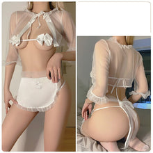 Load image into Gallery viewer, Erotic Lingerie Sexy Mesh See-through Maid&#39;s Uniform Seduction Slut Set Sex Costume Cosplay Costume Lingerie Fantasy Lingerie