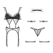 Load image into Gallery viewer, Erotic Lingerie Sexy Mesh See-through Three Point Seduction Uniform Sexy Lingerie Set Erotic Stripper Clothes Fantasy Lingerie