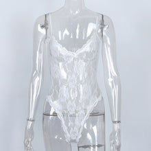 Load image into Gallery viewer, Erotic Teddies Bodysuit One Piece V-neck Lingerie Sexy Women Floral Lace Sexy Body Suit Plus Size Porno Costume Intimates