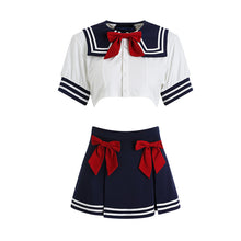 Load image into Gallery viewer, EroticCosplay Student Uniform Japanese Style Woman Sexy Lingerie Female Porn Hollow-out Middy Blouse Slit Skirt Slutty Clothes
