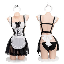 Load image into Gallery viewer, European and American Erotic Lingerie Sexy Black and White Pure Desire Maid Suit Cos Temptation Uniform Female