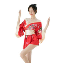 Load image into Gallery viewer, Exotic Apparel  Japanese Kimono Mini Dress Cosplay Costume for Women Kimono Robe Pajamas Underwear Set Sexy Clothes for Women