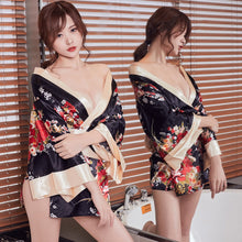 Load image into Gallery viewer, Exotic Apparel  Japanese Kimono Mini Dress Cosplay Costume for Women Kimono Robe Pajamas Underwear Set Sexy Clothes for Women