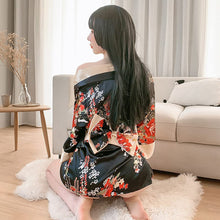 Load image into Gallery viewer, Exotic Apparel  Japanese Kimono Mini Dress Cosplay Costume for Women Kimono Robe Pajamas Underwear Set Sexy Clothes for Women