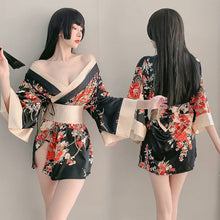 Load image into Gallery viewer, Exotic Apparel  Japanese Kimono Mini Dress Cosplay Costume for Women Kimono Robe Pajamas Underwear Set Sexy Clothes for Women