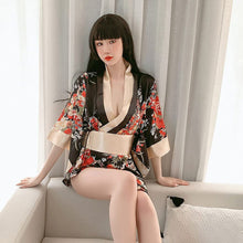 Load image into Gallery viewer, Exotic Apparel  Japanese Kimono Mini Dress Cosplay Costume for Women Kimono Robe Pajamas Underwear Set Sexy Clothes for Women