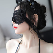 Load image into Gallery viewer, Eye Mask Lace Black Day Strap Semi-Perspective Veil Lingerie Cosplay Accessories