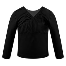 Load image into Gallery viewer, FEESHOW New Girls Ballet Dance Top Long Sleeved Dancing T-shirt Crop Top Kids Trainning Clothes Ballroom Show Costume