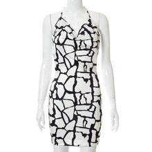 Load image into Gallery viewer, Fall Sexy Lace Up Halter Backless Dress For Women Night Club Party Elegant Printed Strap Short Mini Dresses Fashion Beachwear
