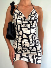 Load image into Gallery viewer, Fall Sexy Lace Up Halter Backless Dress For Women Night Club Party Elegant Printed Strap Short Mini Dresses Fashion Beachwear