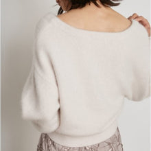 Load image into Gallery viewer, Fall Winter New Casual Jumpers Japanese Temperament Sweet Solid Soft Knitted Cardigan V-neck Lantern Sleeve Button-up Sweater