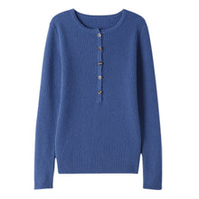 Load image into Gallery viewer, Fall winter women new 2021 slim-fit knit sweater casual wool sweater cashmere sweater round neck Top long sleeve Women sweaters