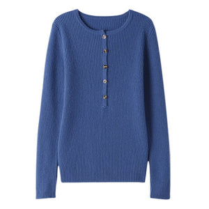 Fall winter women new 2021 slim-fit knit sweater casual wool sweater cashmere sweater round neck Top long sleeve Women sweaters