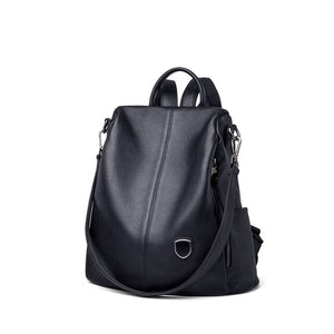 Famous Brand Women Backpack 100% Genuine Leather Causal School Bags Travel Cowskin Female Shoulder Bag Backpacks#Z186