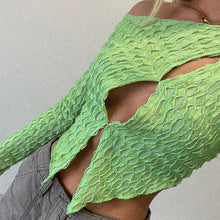 Load image into Gallery viewer, Fashion 2022 Summer Chic White Women&#39;s Clothing Basic  Bottoming Crop Top Rave Festival Sexy Long Sleeves Tops Streetwear